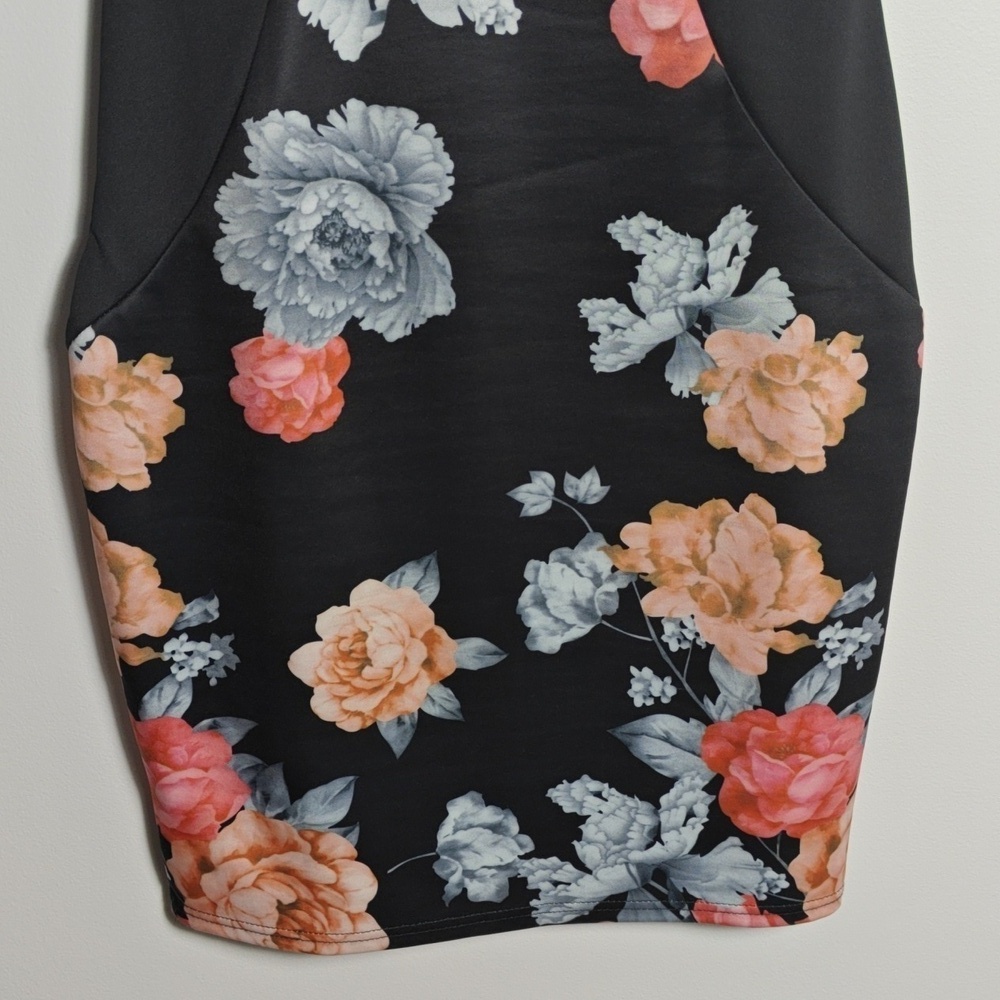 FANTAIST Floral Sleeveless Dress - Black and Multi Size Medium - Picture 11 of 16